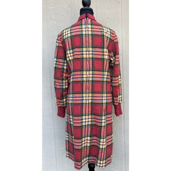 VTG Pendleton Wool Plaid Red Yellow Green Shooting Dress Turtleneck Lined sz 18 - Picture 3 of 12